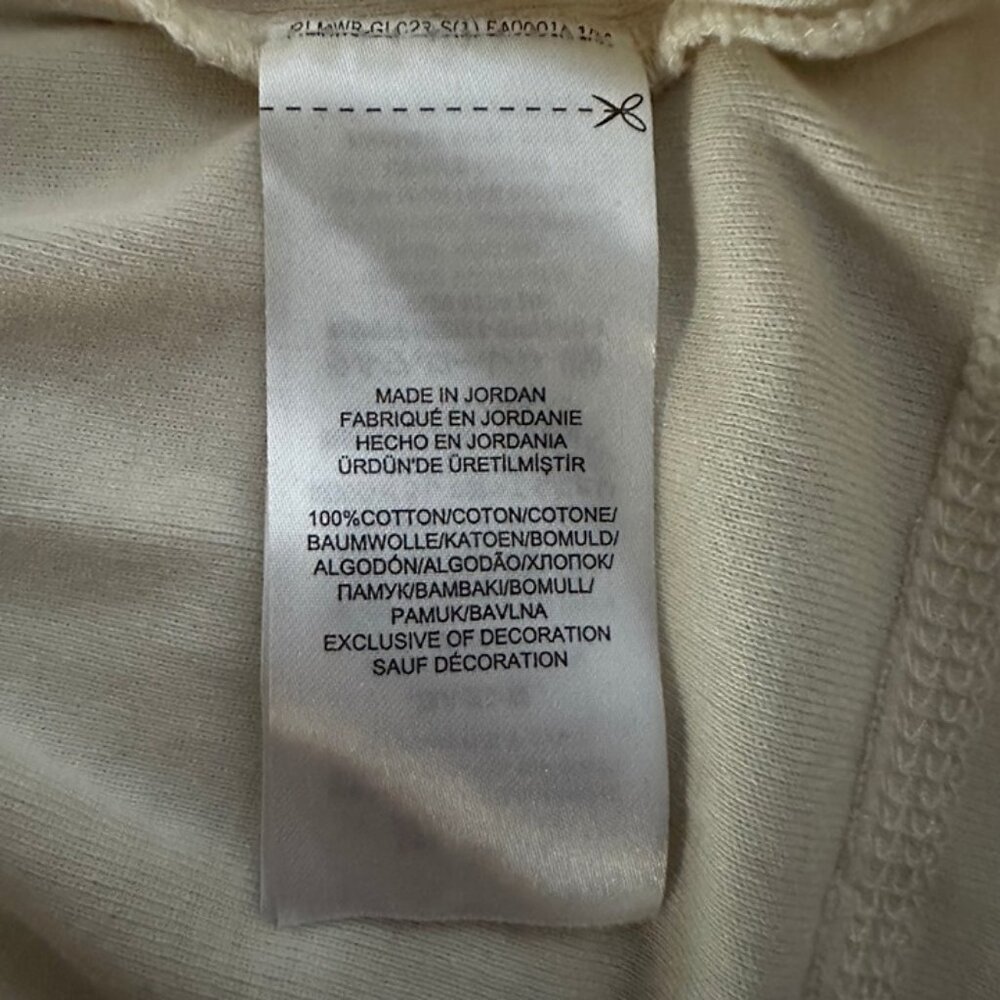 Ralph Lauren White Long Sleeves T-Shirt Elbow Patch Everyday Medium Shirt - Picture 4 of 5